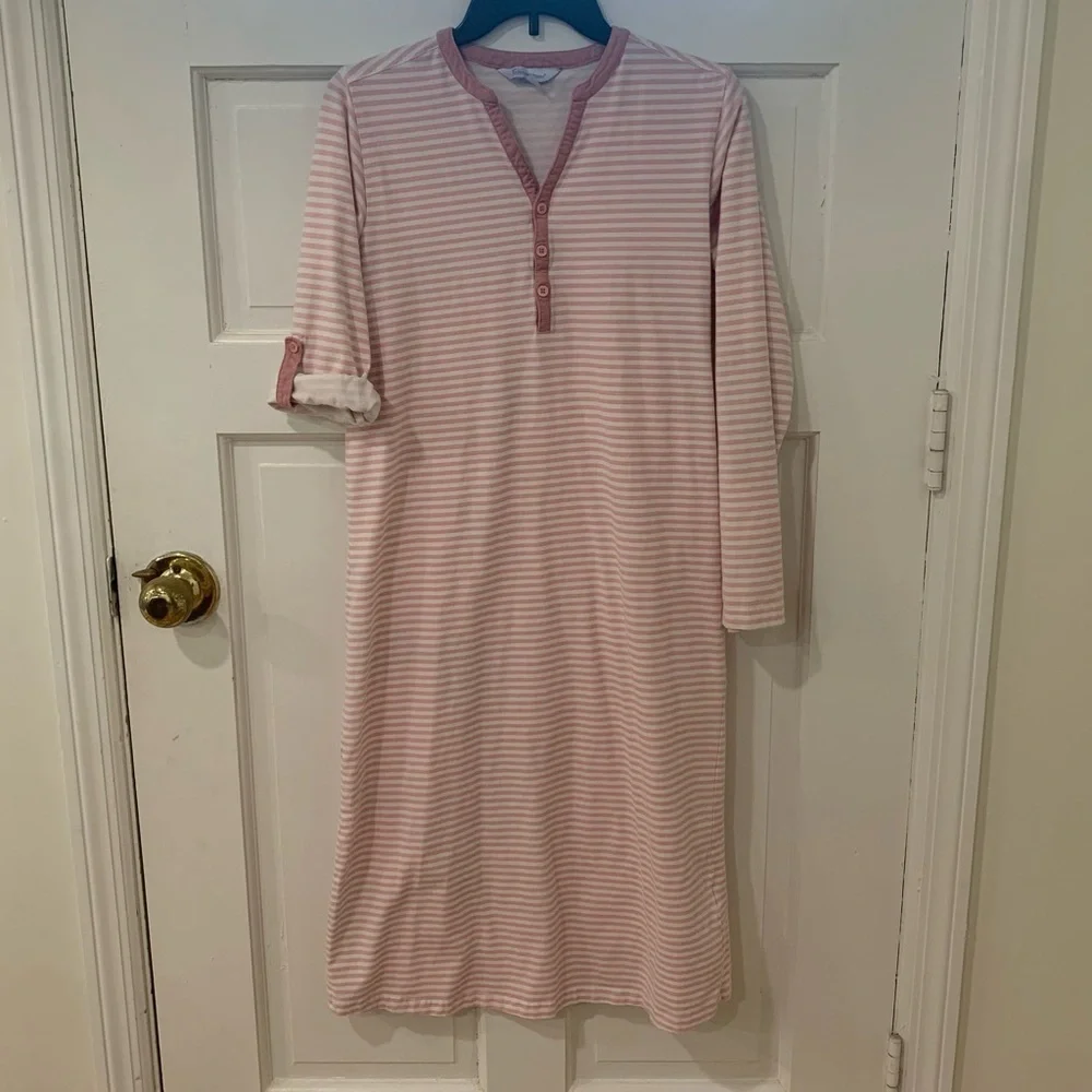 Pajamagrams Women’s Striped Convertible Sleeve Nightgown Size X‎ Small